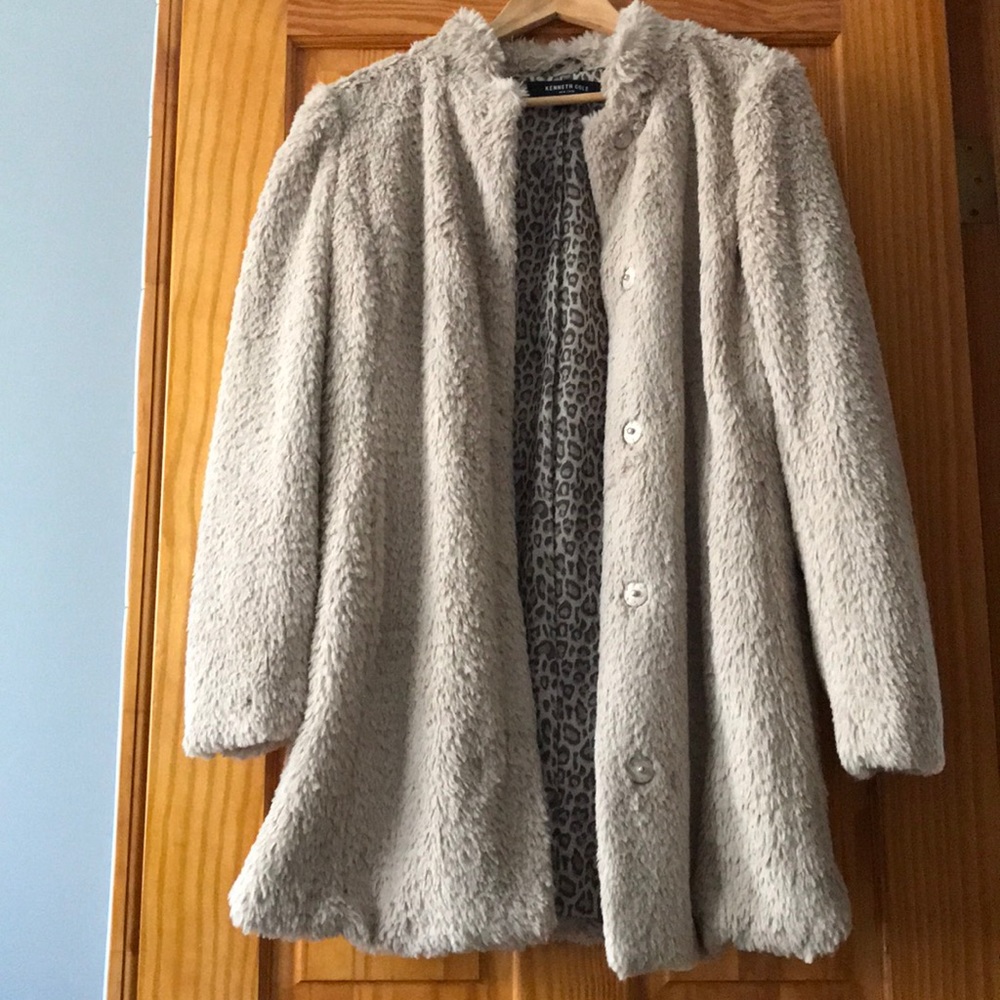 Kenneth Cole Faux Fur Coat / Teddy Coat